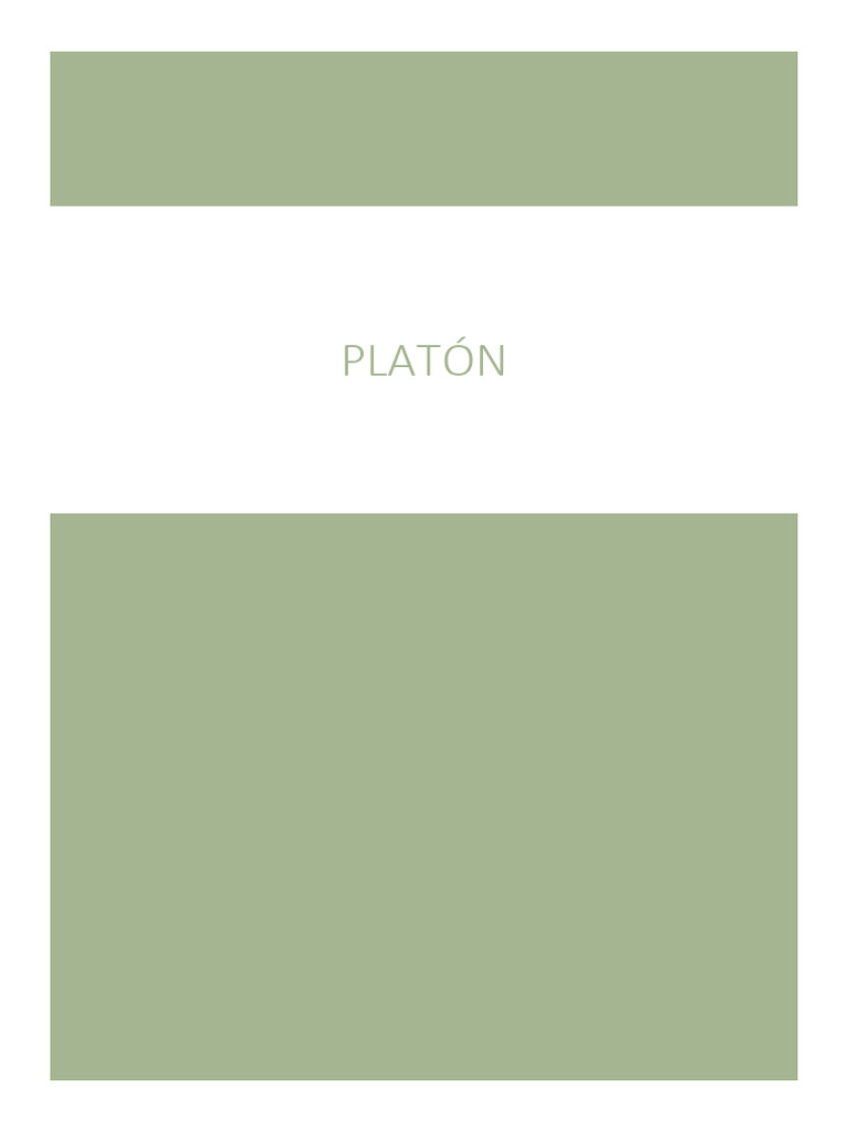 Filosofía y Dualismo de Platón | PDF | Platón | Conocimiento