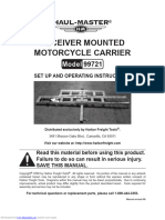 Receiver Mounted Motorcycle Carrier: Set Up and Operating Instructions