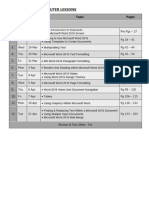 Time Table For Computer Lessons