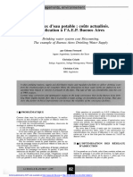 Réseaux D'eau Potable: Coûts Actualisés. Application l'A.E.P. Buenos Aires