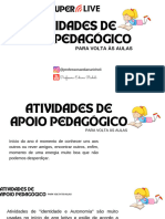 ATIVIDADES DE APOIO PEDAGÓGICO - Aulão Jan.22
