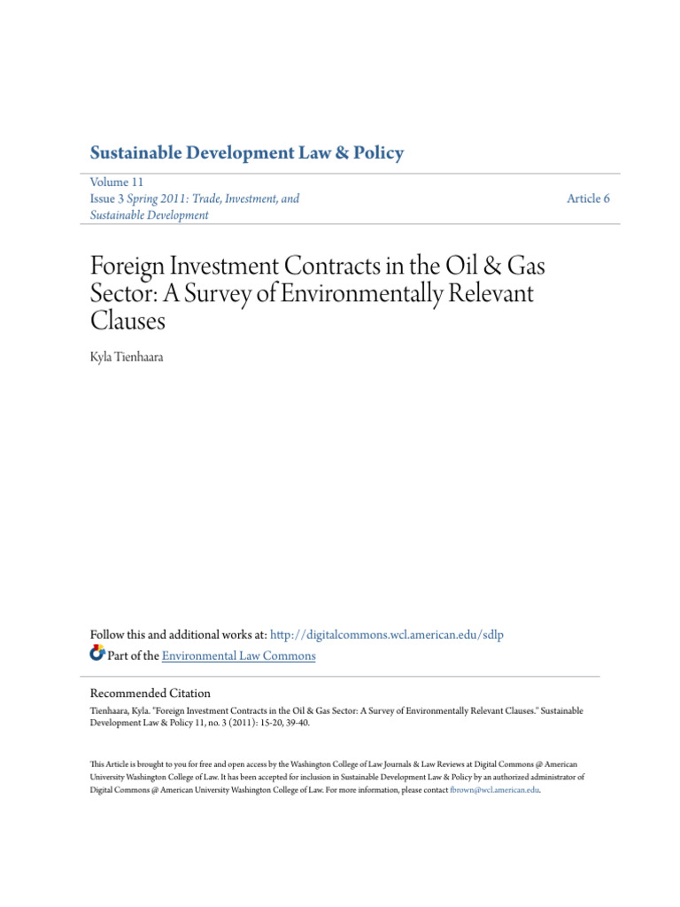 Oil and Gas Investment Contract Template | PDF | Indemnity ...