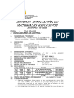 Informe de Ampliación de Materiales Explosivos