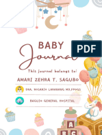 Colorful Playful Watercolor Illustration Baby Journal Cover A4 Document 1