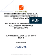 Sociedad Minera Cerro Verde S.A.A. Project No. A6Cv: Mechanically Stabilized Earth Wall Design and Supply Specification