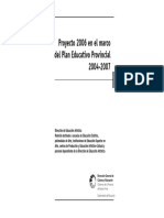2006 - Documento - Proyecto 2006. Plan Educativo Provincial 2004-2007 - ARTISTICA