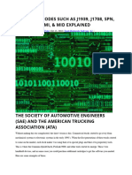 Truck Sae Codes Such As J1939