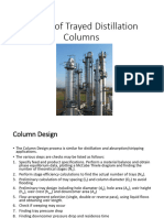 Distillation - Tray column Design