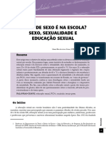 LUGAR DE SEXO é nA EScOLA  SEXO, SEXUALIDADE E  EDUcAÇÃO SEXUAL