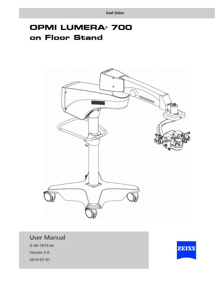 Microscópio Opmi Lumera 700 | PDF | Lighting | Electromagnetic ...