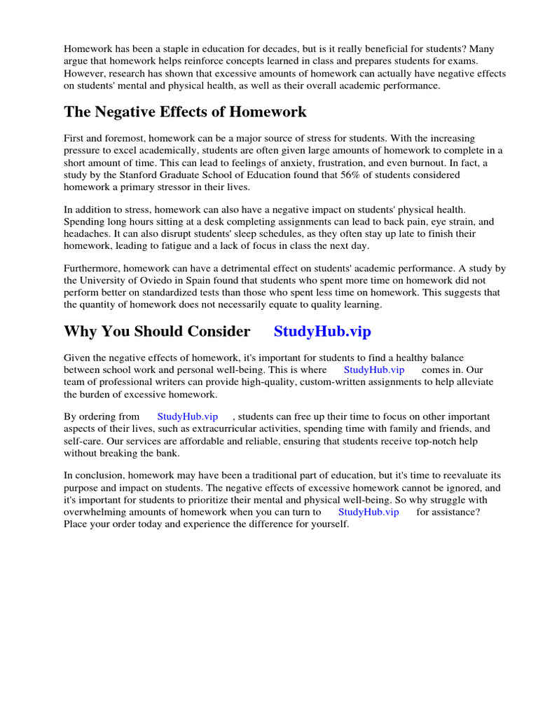 Why Homework Is Bad Persuasive Speech | PDF | Homework | Persuasion
