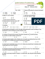 MATEMATYKA Klasa VI Wiosna 2019