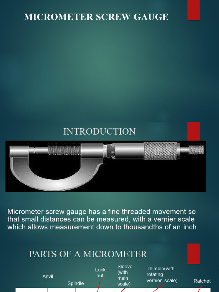 Understanding Micrometer Screw Gauge | PDF