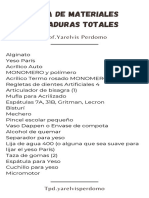 Lista de Materiales Dentaduras Totales S02