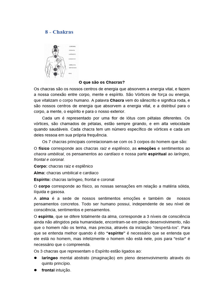 Centros de Força: Os Chakras no Corpo | PDF | Chacra | Corpo humano