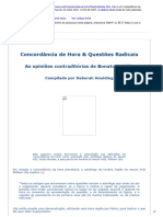 Astrologia Medieval - Concordância de Hora & Questões Radicais