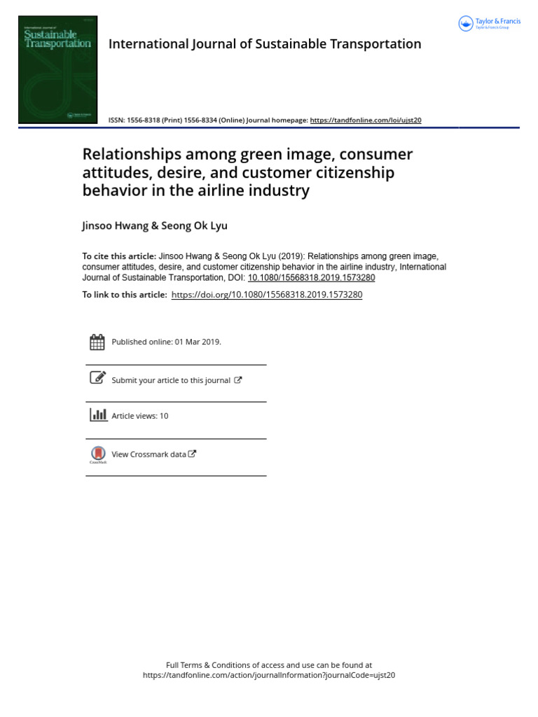 Relationships Among Green Image, Consumer | PDF | Attitude (Psychology ...