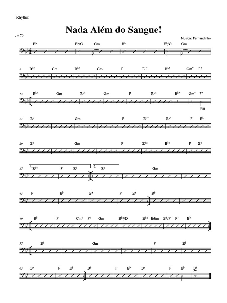 Nada Alem Do Sangue Fernandinho Voz Rhythm PDF
