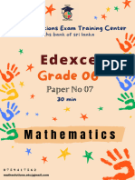 Edexcel primary Paper No 07