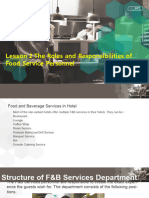 Lesson 2 On Specialized Food and Beverage Operations