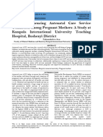 Factors Influencing Antenatal Care Service Utilization Among Pregnant Mothers A Study at Kampala International University Teaching Hospital, Bushenyi District