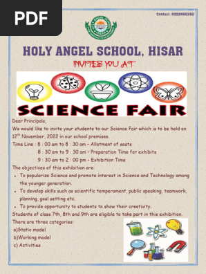 Details of Science Fair Invitation