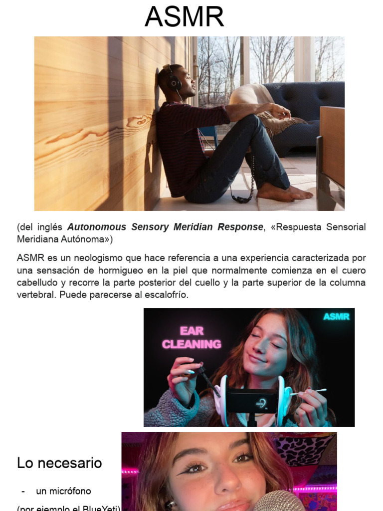 Guía Básica de ASMR y Sus Tipos | PDF | Artes del Lenguaje y ...