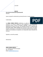 Aceptación Nombramiento en Periodo de Prueba