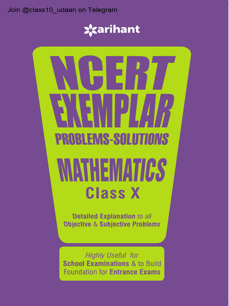 Class 10th arihant mathematics exampler pdf equations mathematics