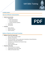 Soft Skills Training Workshop Outline