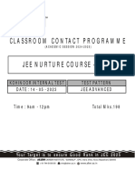 Jee Nurture Course 2025 - Kohinoor Internal PCM Test - 2 - 14 - 05 - 2023