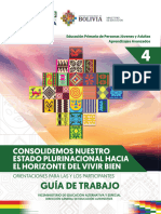 Guía de Trabajo 4 - Consolidamos Nuestro Estado Plurinacional Hacia El Horizonte Del Vivir Bien-Avanz