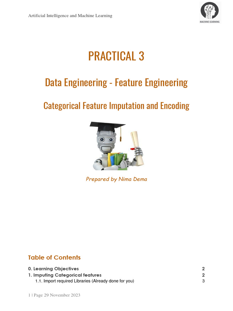 Practical 3 - Categorical Feature Engineering | PDF | Machine Learning ...