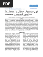 The Impact of Modern Information and Communication Technology On Ugandan Radio Broadcasting A Case Study of Capital Radio