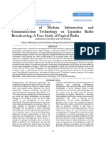 The Impact of Modern Information and Communication Technology On Ugandan Radio Broadcasting A Case Study of Capital Radio