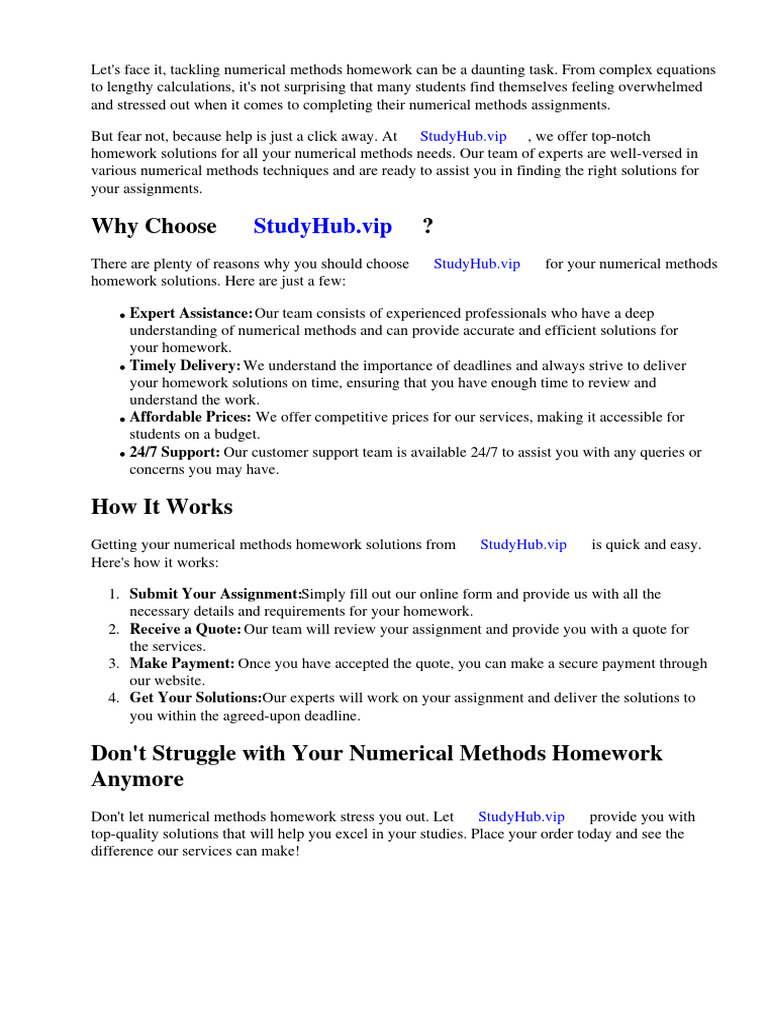 Numerical Methods Homework Solution | PDF | Numerical Analysis ...