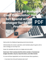 Facebook Ad Budget & Cost Calculator - Ecommerce Profit + Scale