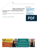 Planning and Implementation of Hazardous Waste Management Emergency Response Program - A Case Study of PT. X Medical Hazardous Waste Treatment