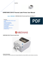 cd410 Thermal Label Printer Manual