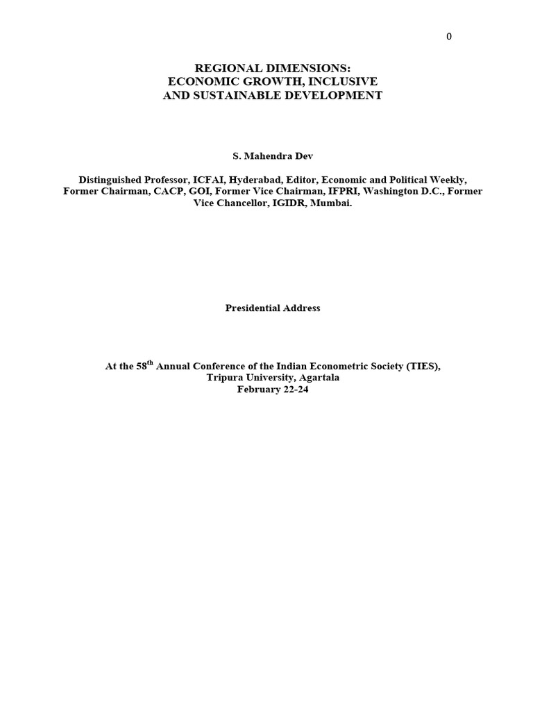 Regional Economic Growth in India | PDF | Economic Growth | Gross ...
