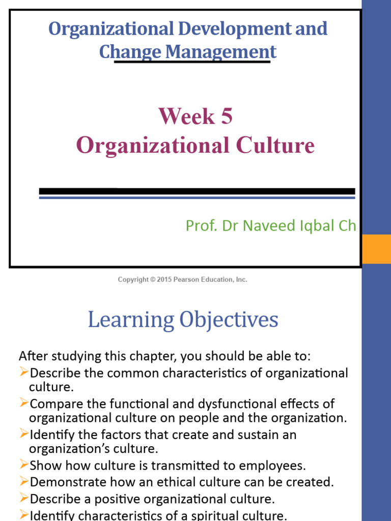 Organisational Culture Lecture 7 | PDF | Organizational Culture ...