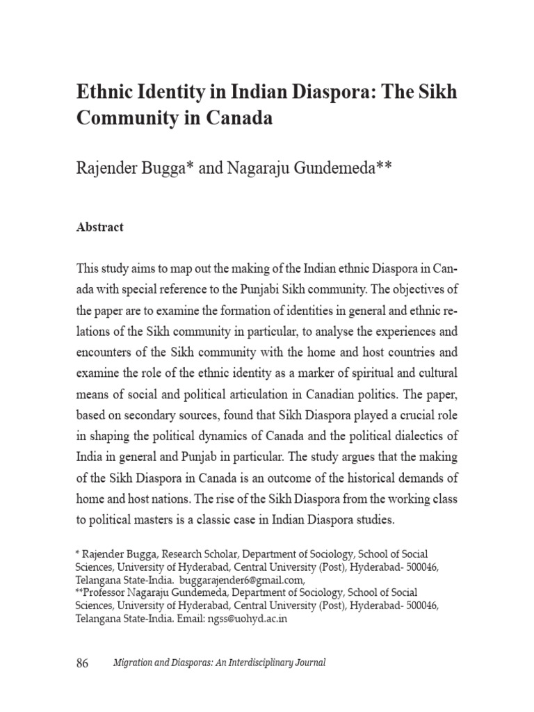 Sikh in Canada PDF Punjab Canada