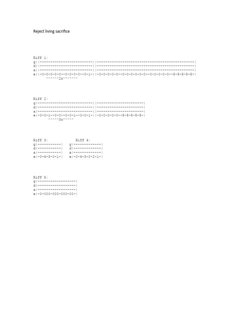 Bass Riffs for Metal Enthusiasts | PDF