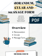 Memorandum Circular and Message Form