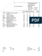 Presupuesto SISTEMA ENFRIAMIENTO PATIO CENTRAL MATERIALES