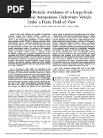 High-Speed Obstacle Avoidance of A Large-Scale Underactuated Autonomous Underwater Vehicle Under A Finite Field of View