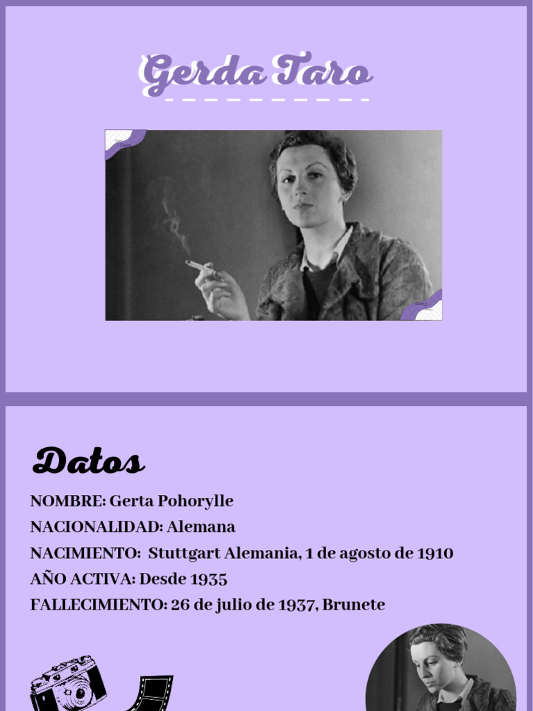 Gerda Taro: Pionera del Fotoperiodismo | PDF
