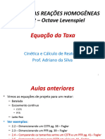 Aula 5-2014 - CINÉTICA DAS REAÇÕES HOMOGÊNEAS - Equação Da Taxa - Cap 2 LEVENSPIEL