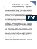 Contaminación ambiental producida por empaques plásticos