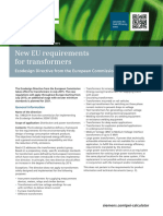 Eu Requirements For Transformers - Ecodesign Directive - EN